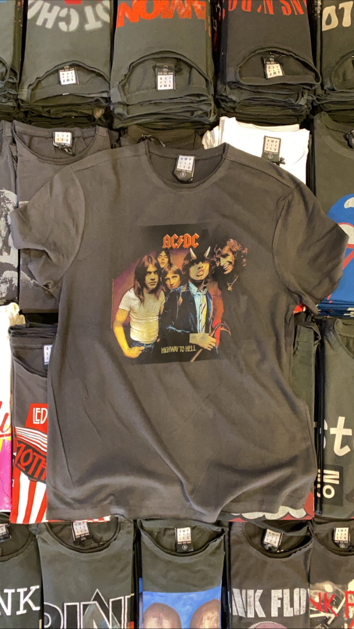 Image of AC/DC Highway To Hell Charcoal T-Shirt